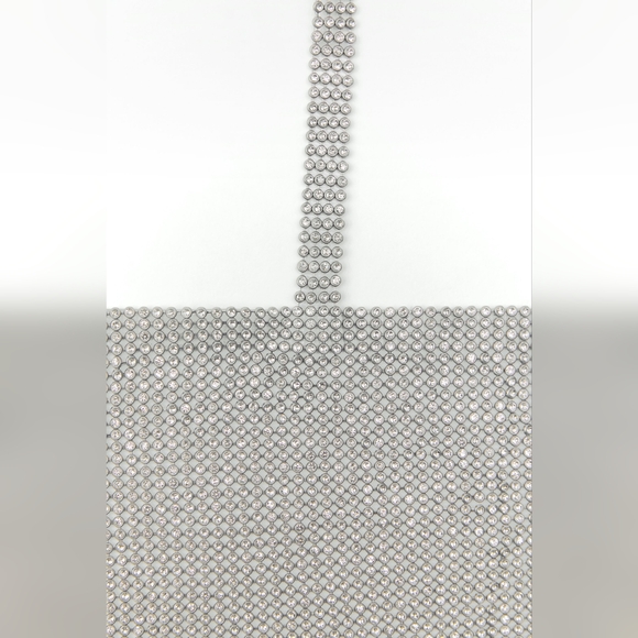 Zara Shimmery Evening Rhinestone Crop Top - Picture 8 of 9